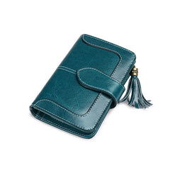 Cowhide Short Wallet for Women