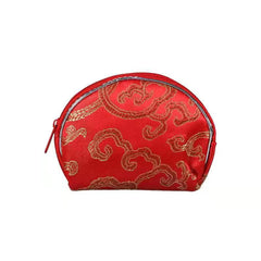 Brocade Fan-Shaped Small Zipper Wallets