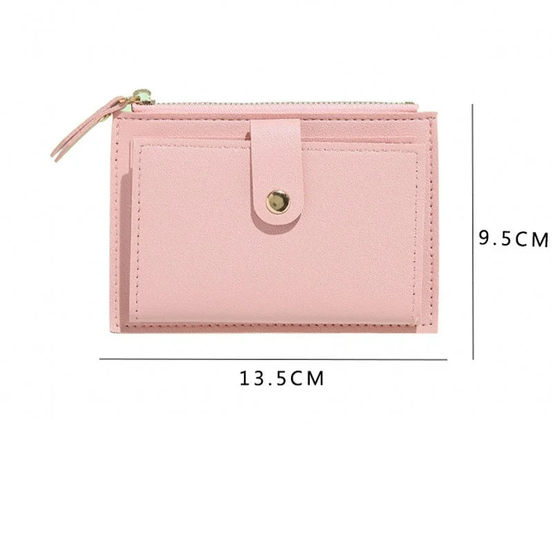 Women's Small Wallet Purses Clutch Solid PU