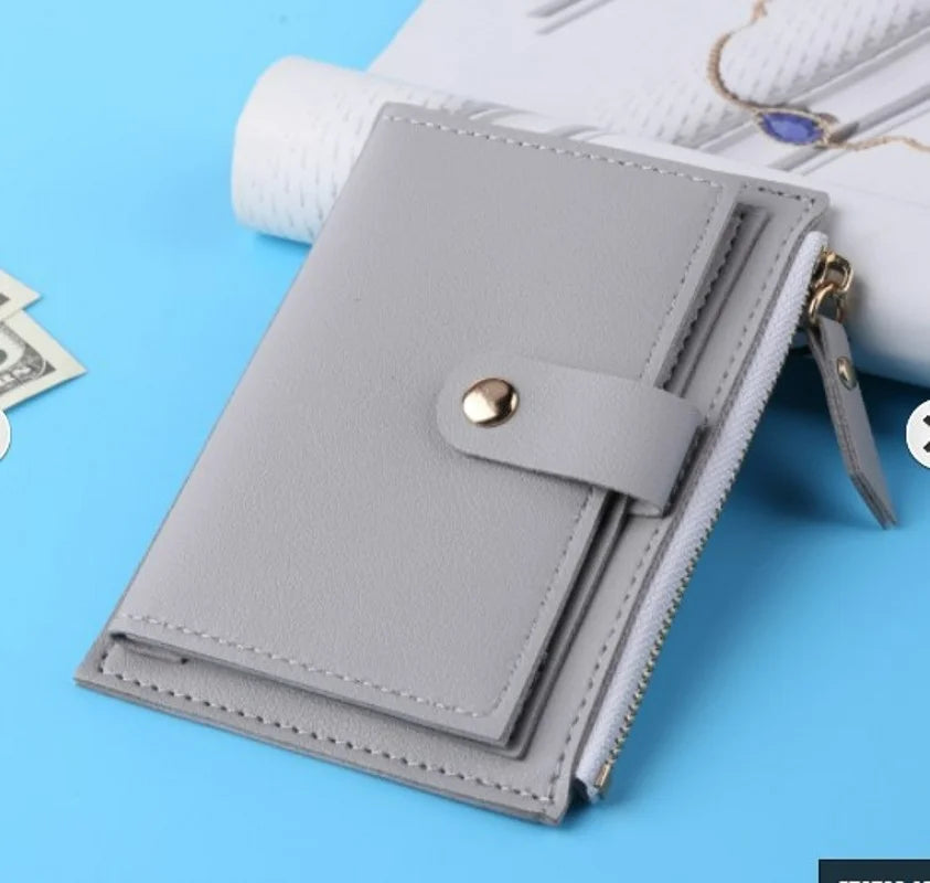 Women's Small Wallet Purses Clutch Solid PU