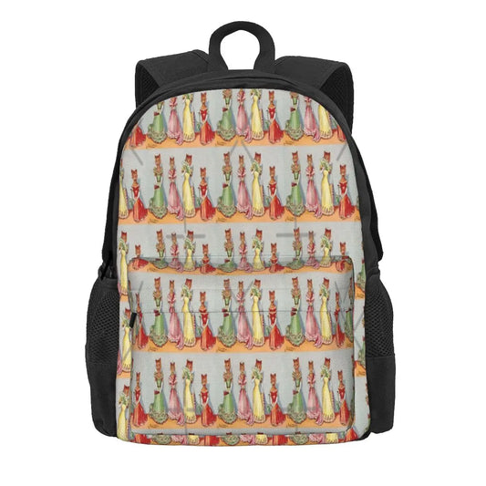 Louis Wain Wallflower Cats Backpack Men's Waterproof Travel Bag