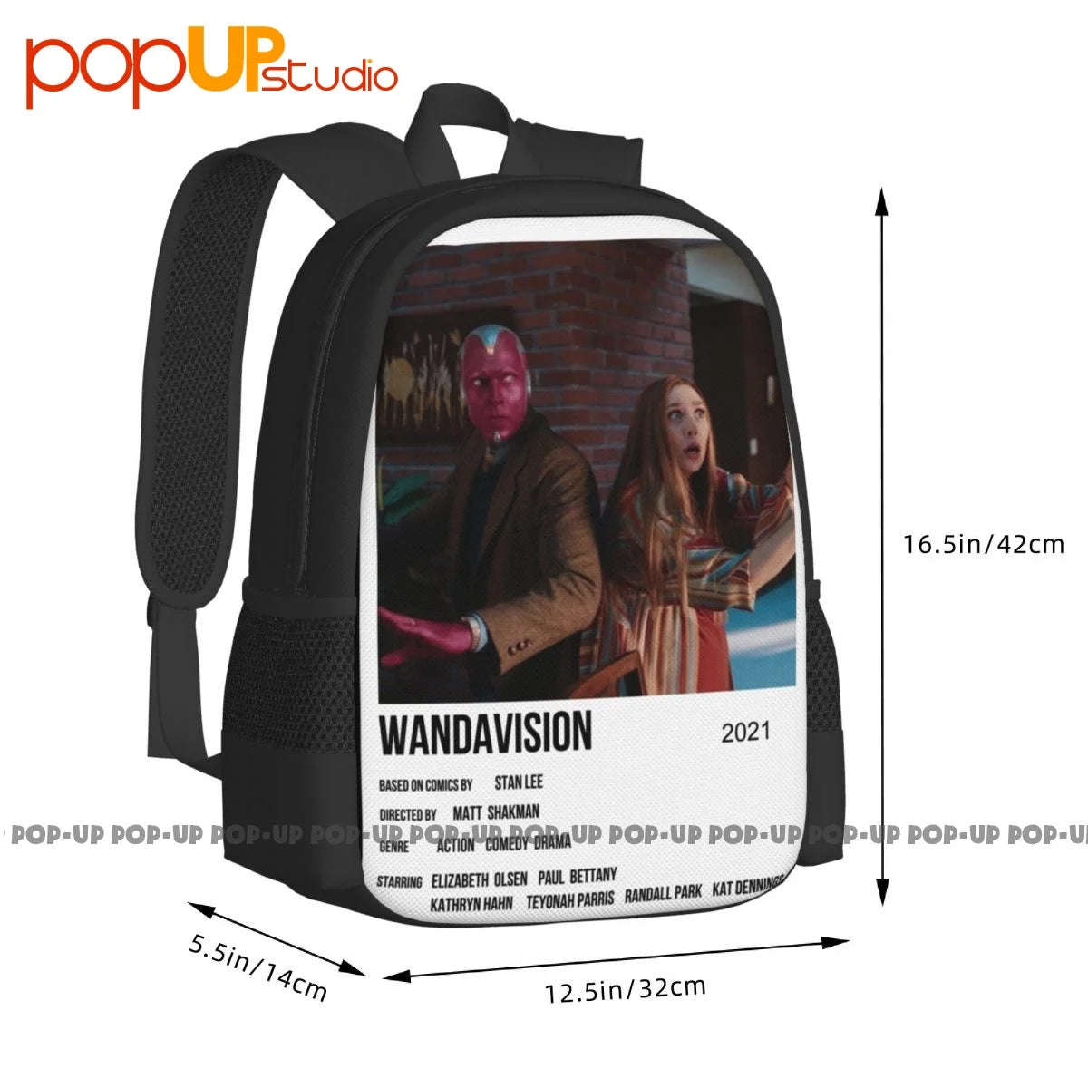 Wandavision Movie Backpack Large Capacity 3D Printing