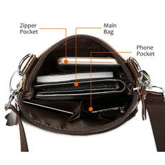 Leather Messenger Bag Small Men Shoulder Crossbody Handbags