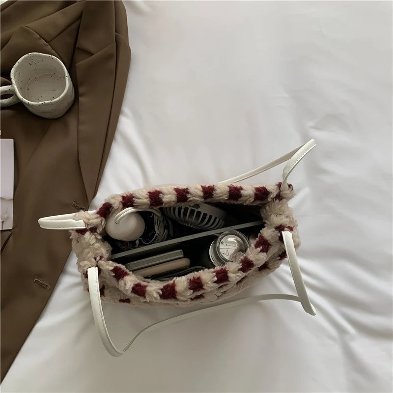 Warm Fur Crossbody Bag Mini Women's Shoulder Bag Winter Messenger Bag