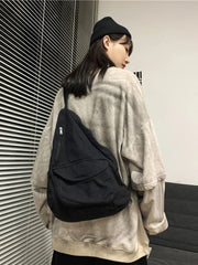 Canvas Messenger Bag Large Capacity Backpack School Shoulder Bag