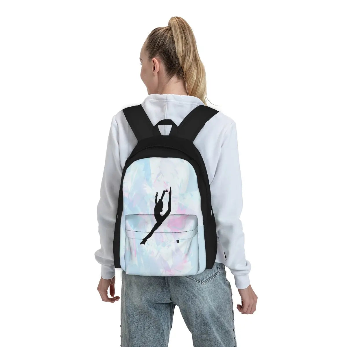 Water Colour Gymnastics Silhouette Backpacks Men's Backpacks Bags For Women