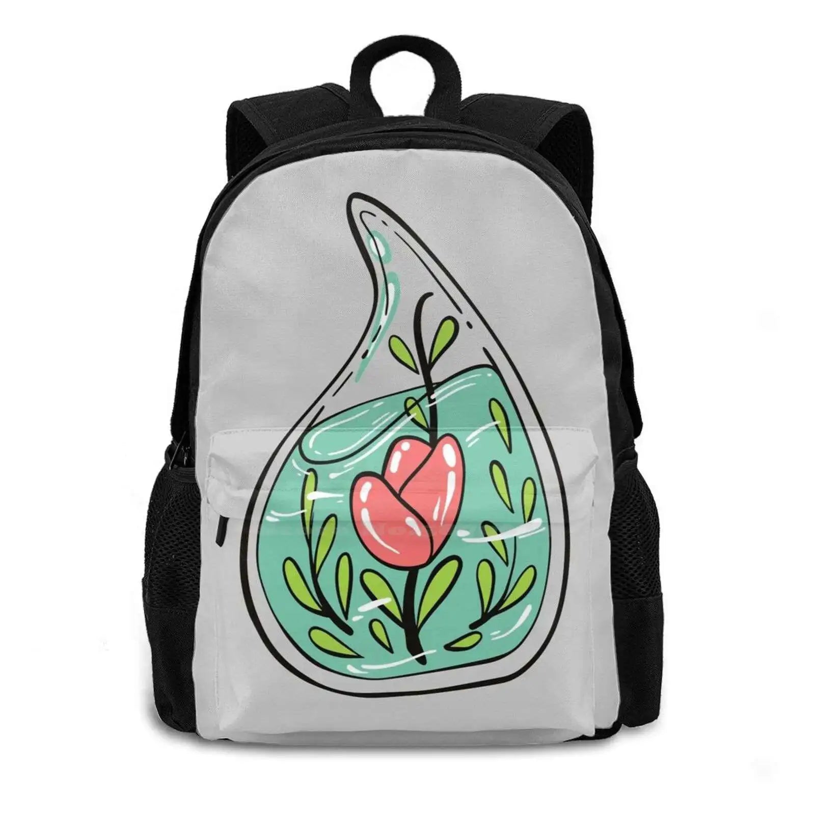 Water Drop Terrarium Tears Schoolbag Backpack
