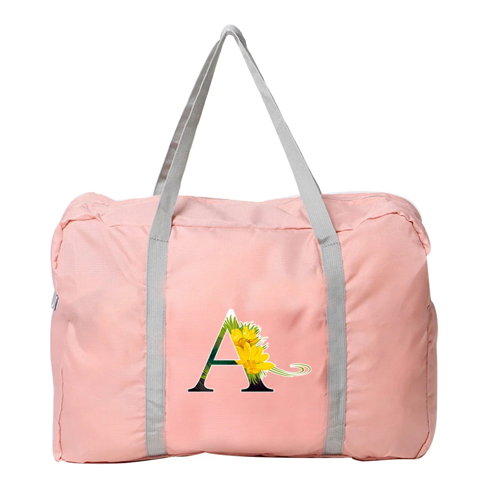 Water Proof Shoulder Travel Bag Flower Series Printing Handbag Luggage Pack