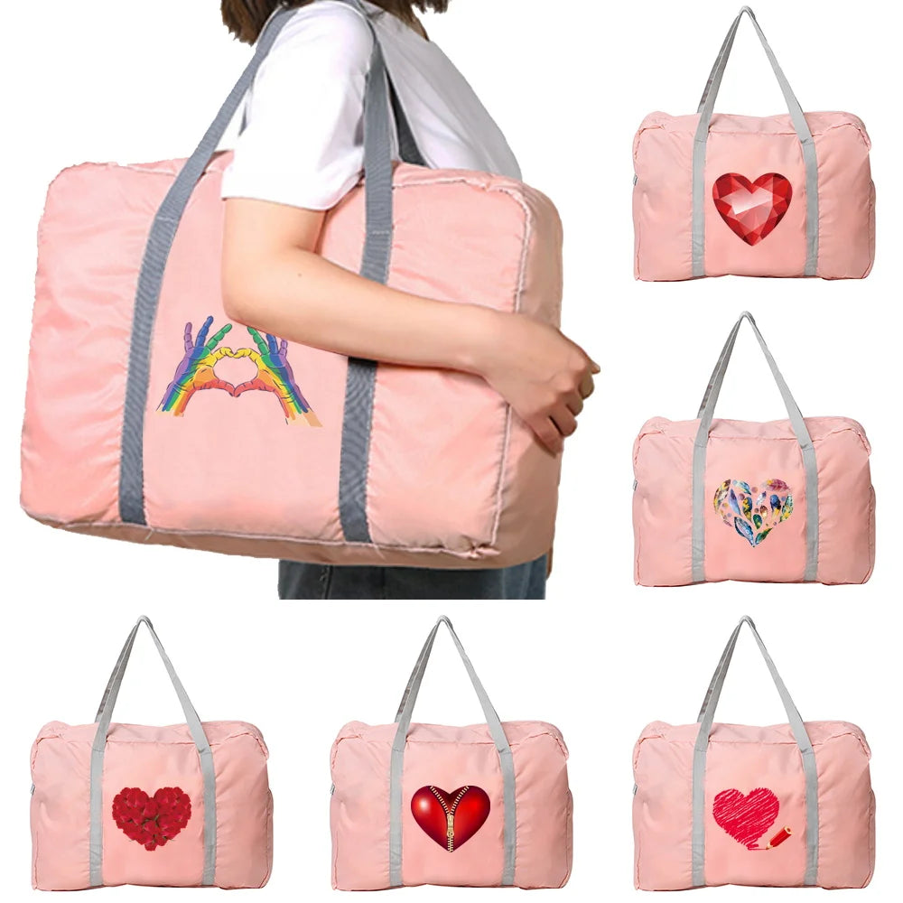 Love Series Travel Bag Waterproof Large Capacity Shoulder Pack
