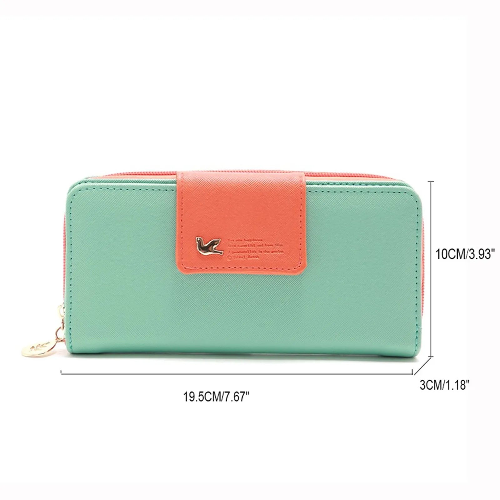Water Proof Wallet Long Handbag Zip Clutch for Women