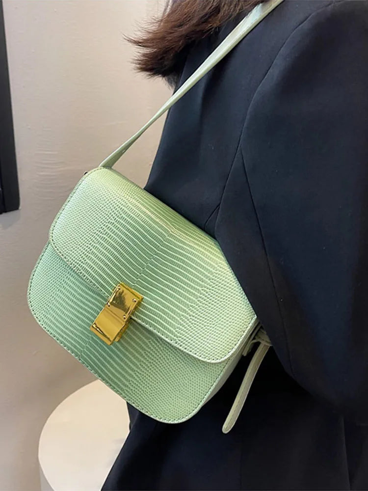 Water Ripples Crossbody Bag Summer Pu Leather Women's Shoulder Bag