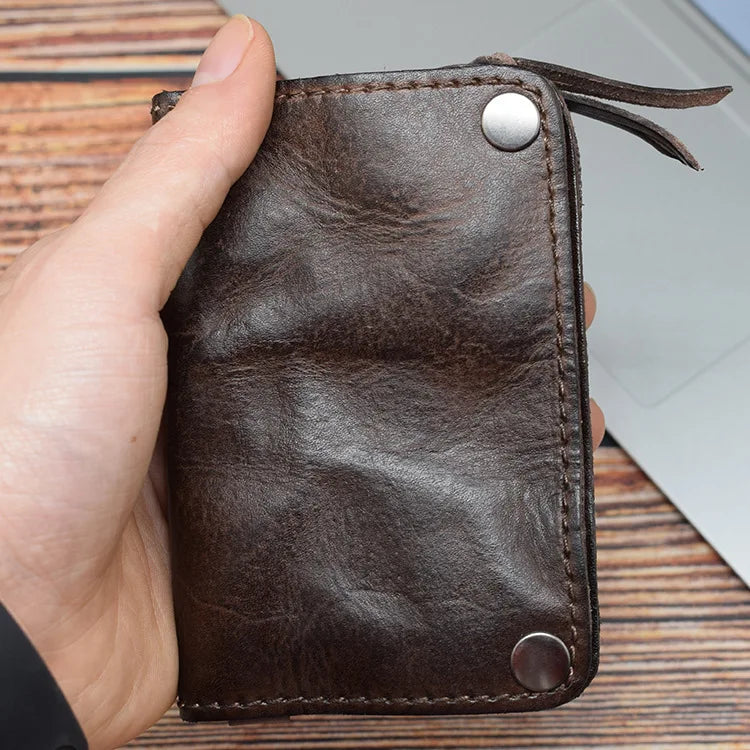 Vintage Leather Key Bag Keychain Wallet Purse