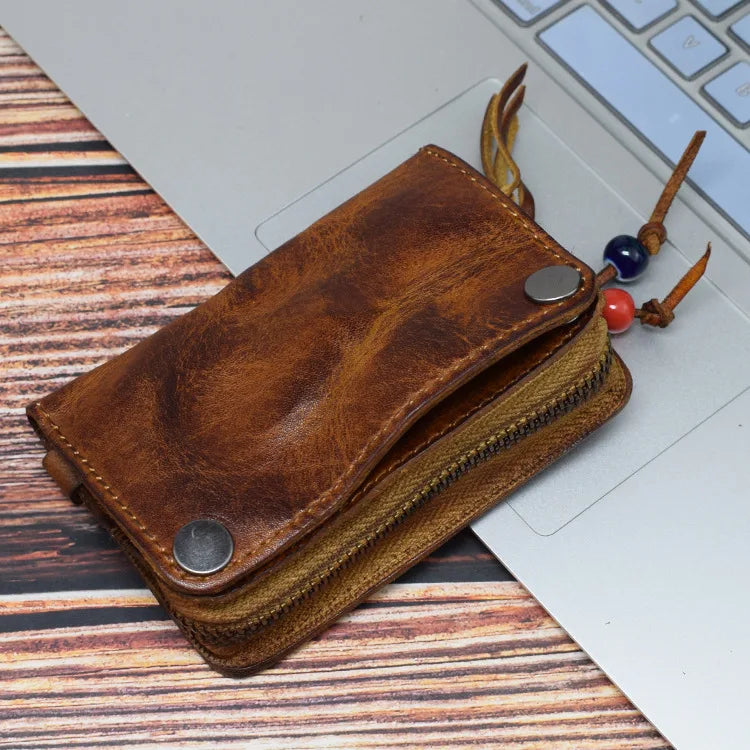 Vintage Leather Key Bag Keychain Wallet Purse