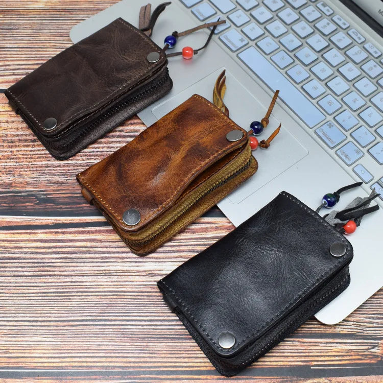 Vintage Leather Key Bag Keychain Wallet Purse