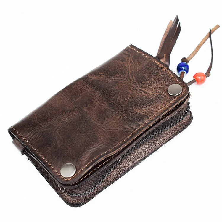 Vintage Leather Key Bag Keychain Wallet Purse