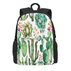Watercolor Cactus Pattern 2 Backpacks Men's Backpacks Bags For Women
