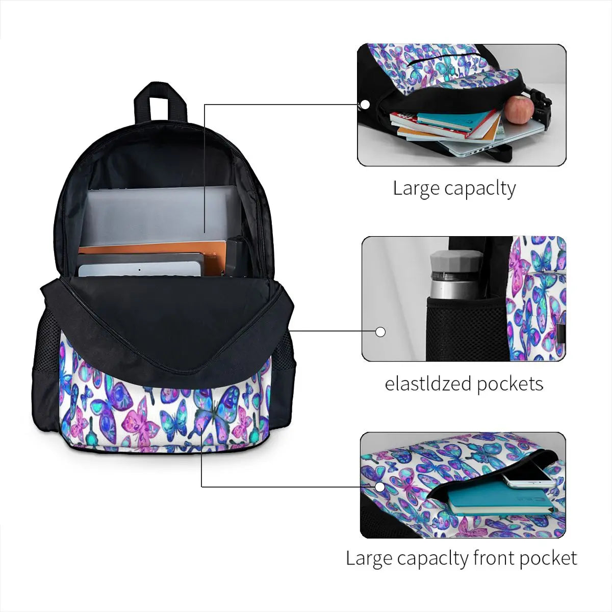 Fruit Patterned Backpacks Eco Friendly Bag