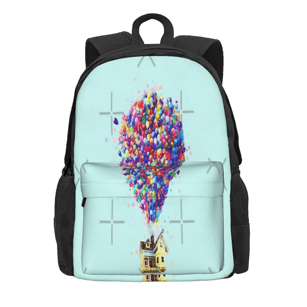 Watercolor House In The Air Backpacks Men's Backpacks Bags For Women
