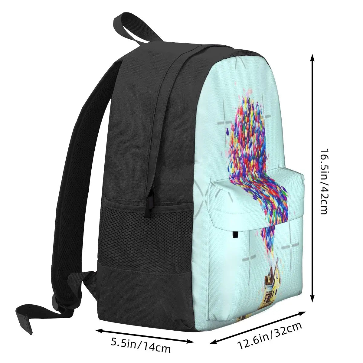 Watercolor House In The Air Backpacks Men's Backpacks Bags For Women