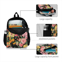 Watercolor Mix Flowers Pattern 3D Print Backpack Casual Bag