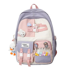 Waterproof Backpack College Vintage Travel Bag for Women