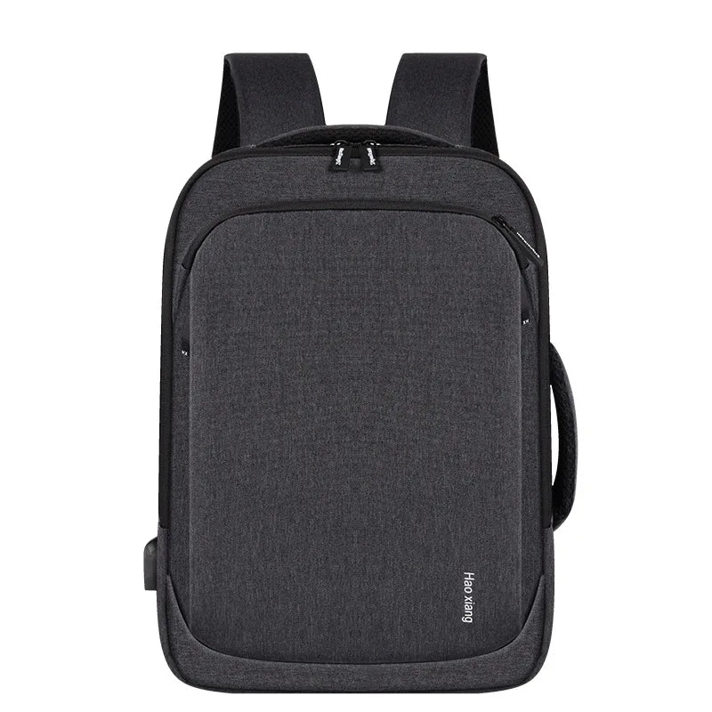 Waterproof Men's Business Backpack with USB Port 15.6 Laptop Rucksack