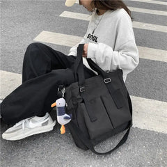 Waterproof Large Capacity Canvas Bag Female Messenger Student Harajuku