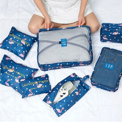 Waterproof Mesh Bag Set Travel Accessories Packing Cube Storage