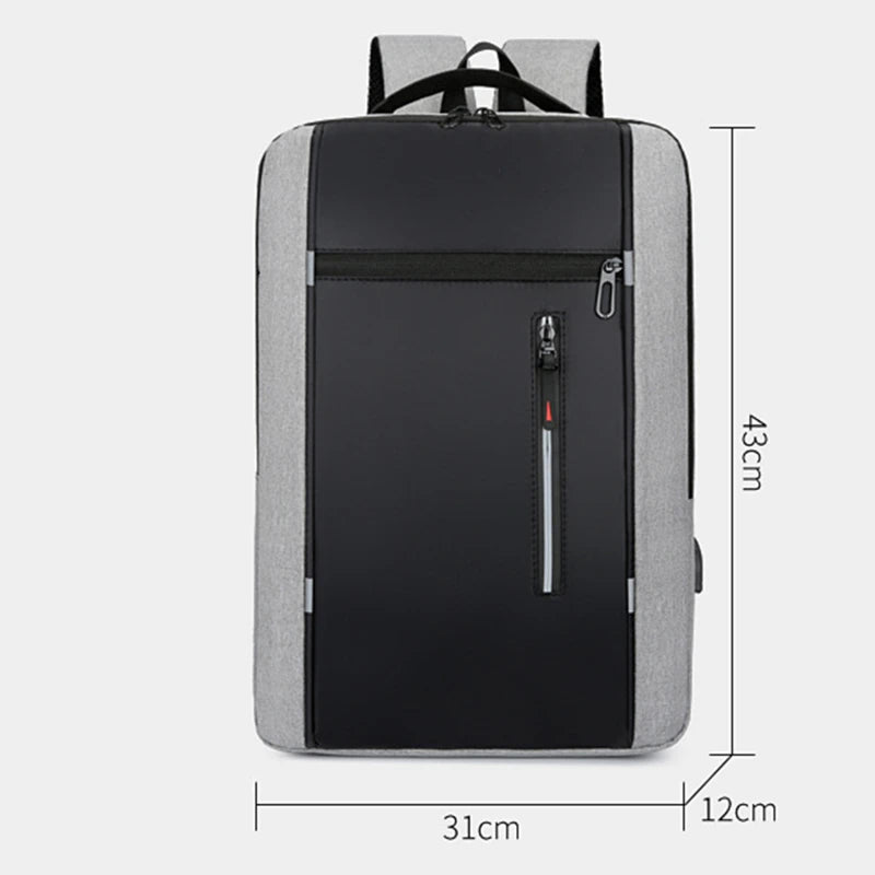 Waterproof Men's Business Backpack with USB Port