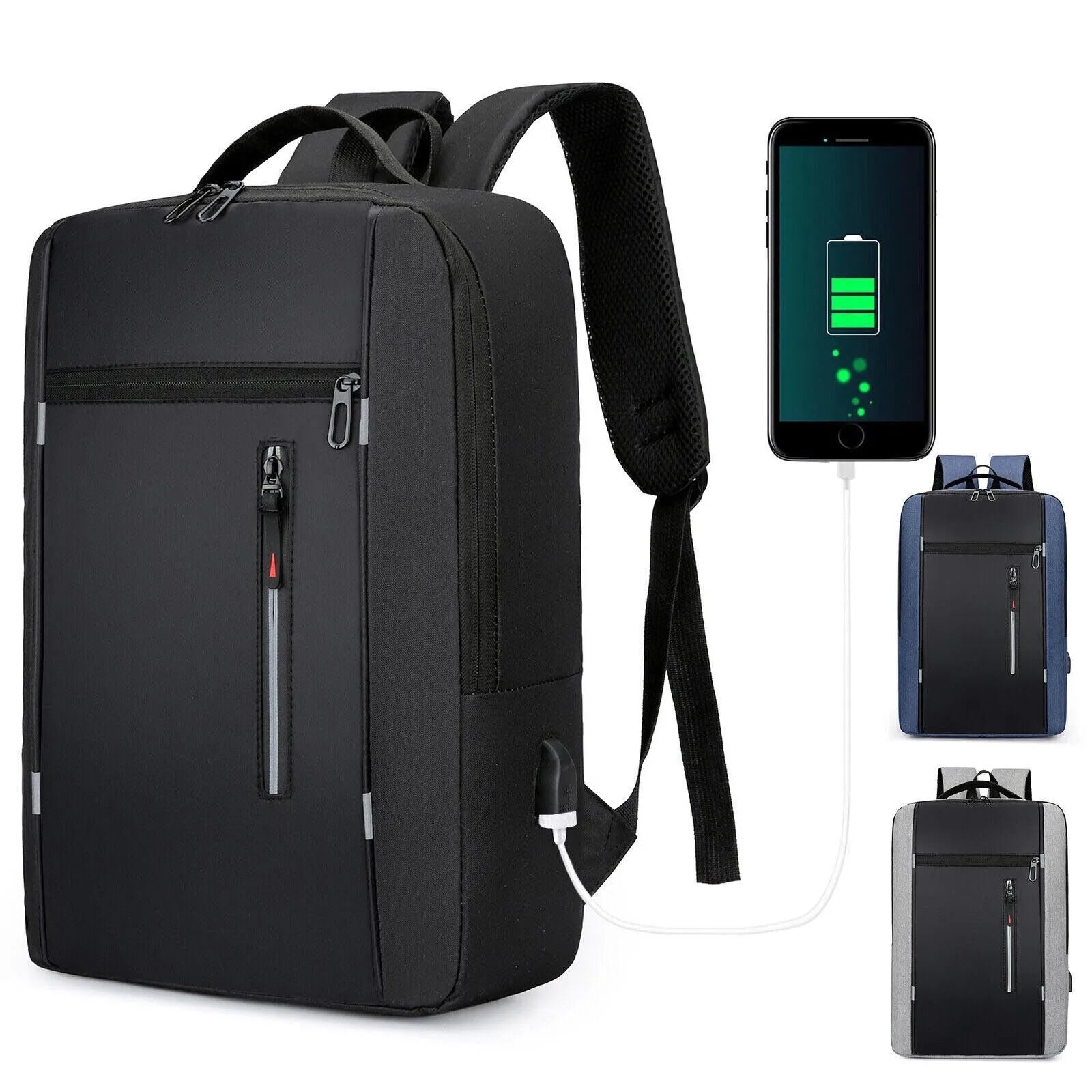 Waterproof Business Backpack Men USB School Backpacks 16.9 Inch Laptop Backpack