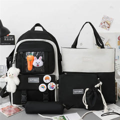 Waterproof Children School bags set Girls Backpack Kids Book Bag travel laptop p