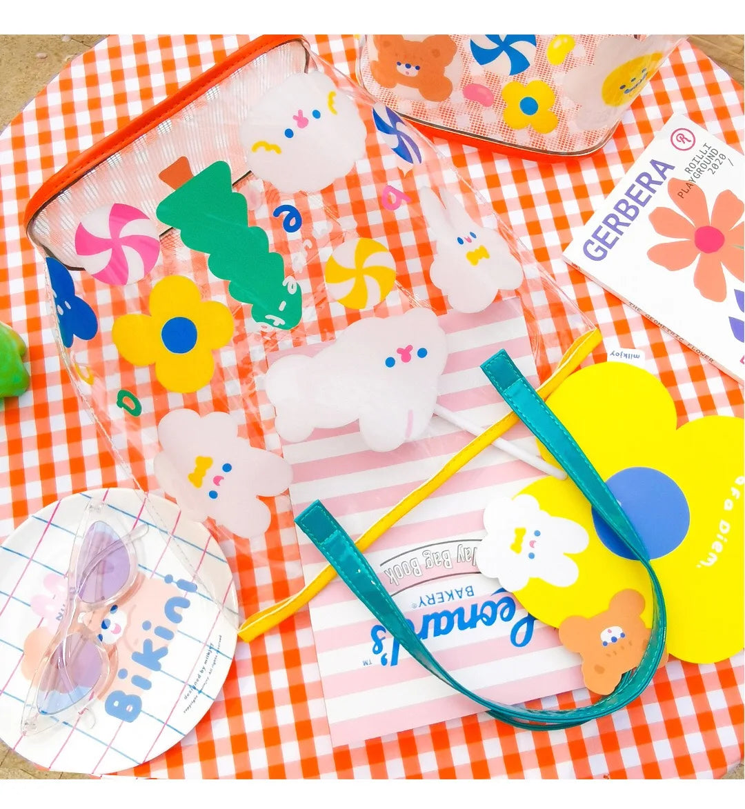 Waterproof Clear Handbag Girls Rabbit Transperant Travel Beach Bag