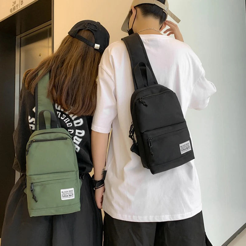 Waterproof Oxford Shoulder Bags Casual Crossbody Chest Waist Fanny Pack