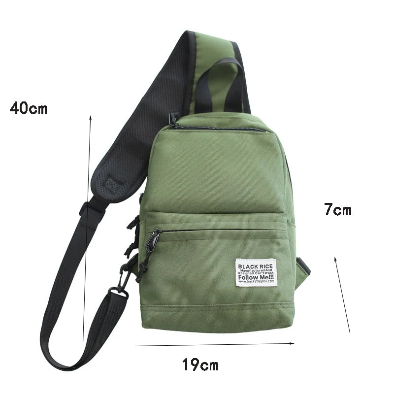 Waterproof Oxford Shoulder Bags Casual Crossbody Chest Waist Fanny Pack