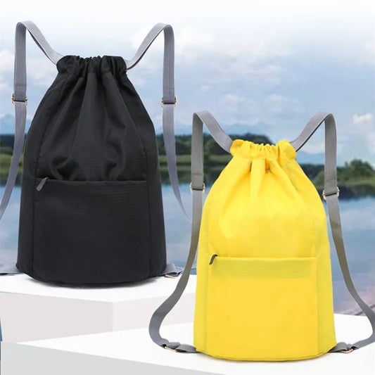 Waterproof Drawstring Backpack Lightweight Camping Beach Sport
