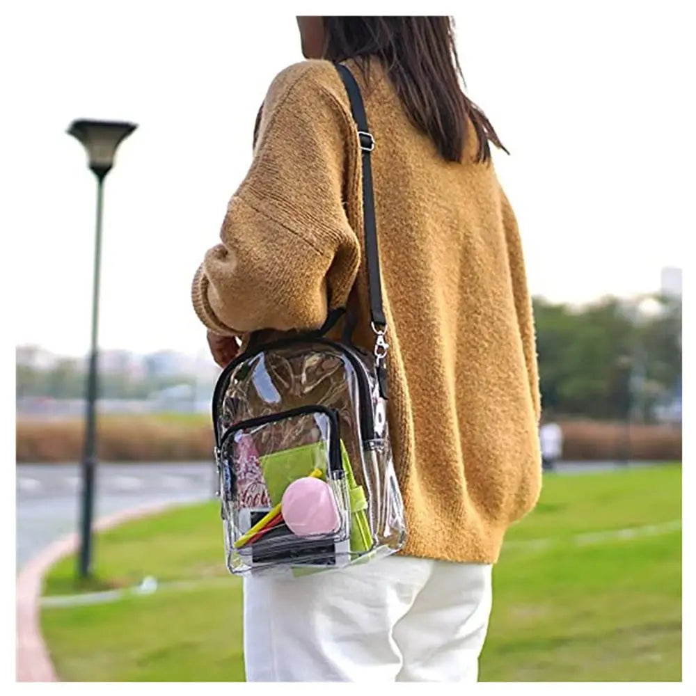 Waterproof Stadium Approved Clear Backpack Crossbody Bag