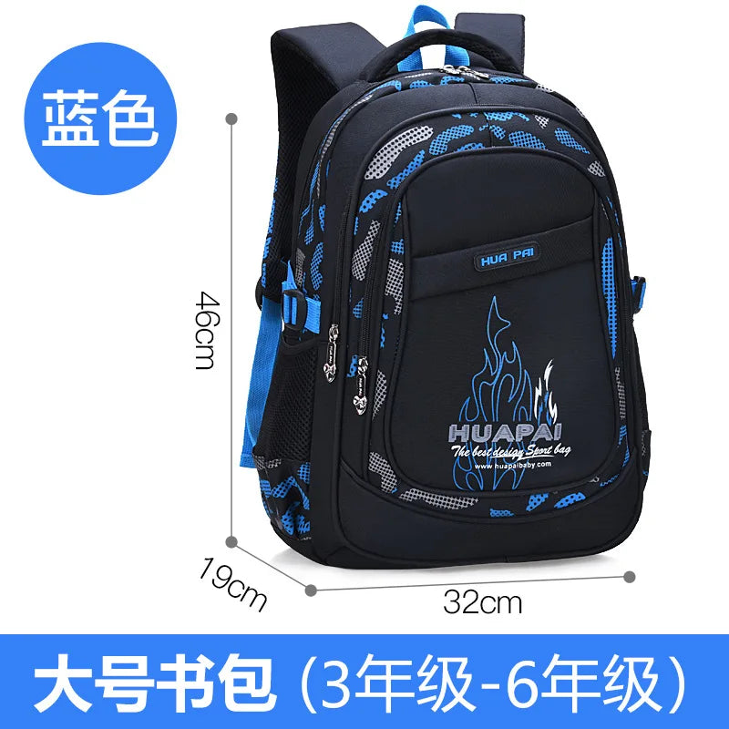 Waterproof Kids Backpack School Bags For Boys Large Orthopedic Primary Book Bag
