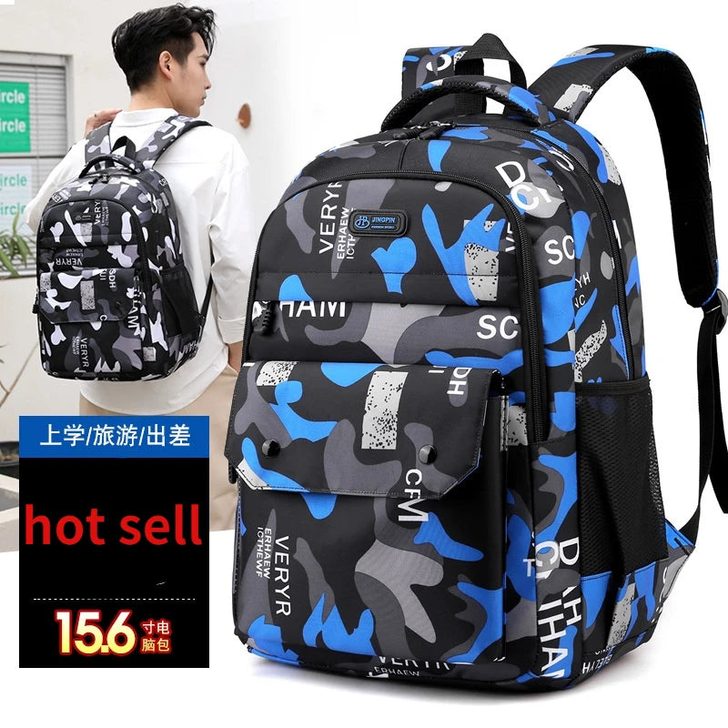 Waterproof Kids Backpack Boys School Bags Camouflage Primary Schoolbag