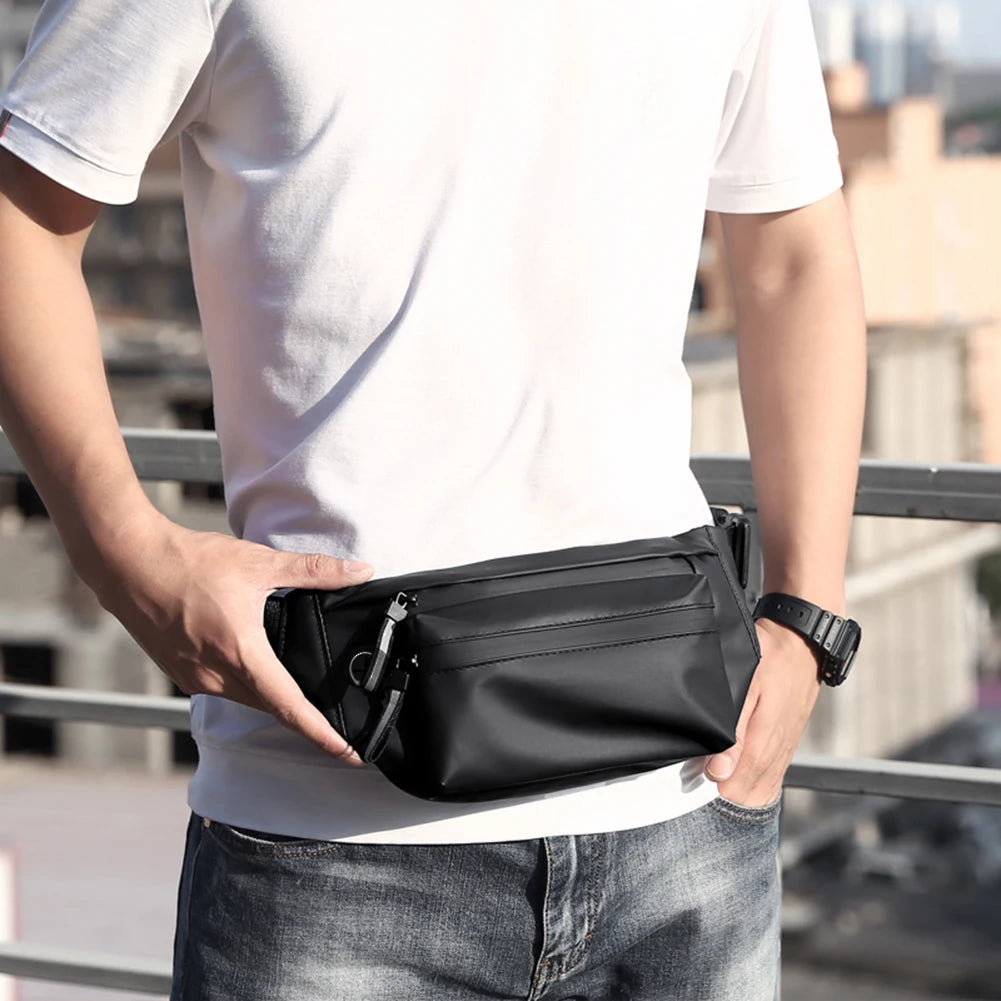 Waterproof Sport Waist Bag Reflective Zipper Outdoor Fanny Chest Pouch