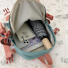 Waterproof Mini School Backpack for Women, Nylon Laptop Travel Bag