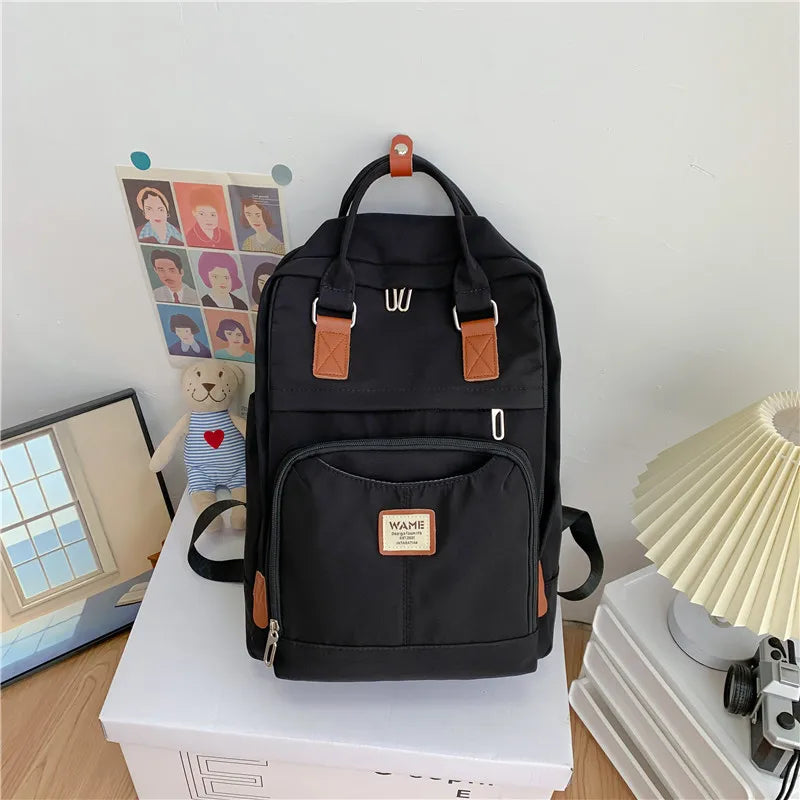 Waterproof Nylon Backpack for Women Men Boys Girls School Bag