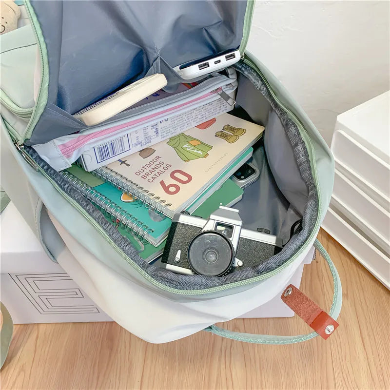 Waterproof Nylon Backpack for Women Men Boys Girls School Bag