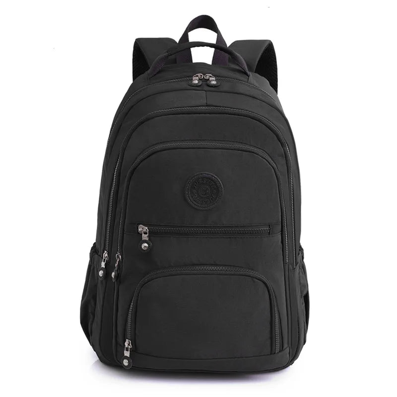 Waterproof Nylon Backpack for Women Travel Bag Large Capacity Rucksack