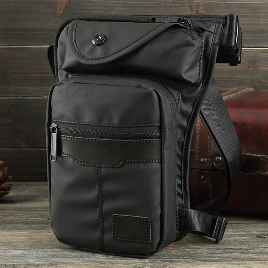 Waterproof Nylon/Canvas Waist Fanny Pack Travel Drop Belt Bag