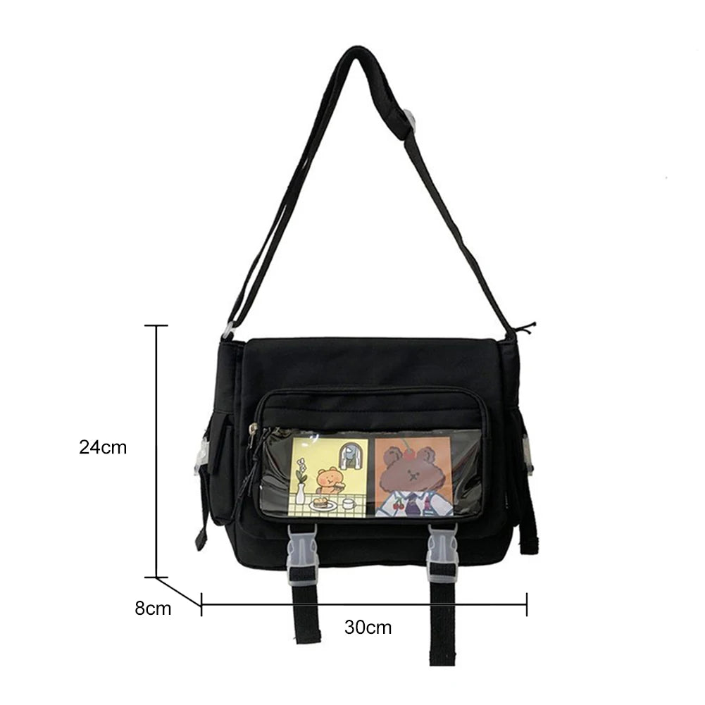 Waterproof Nylon Crossbody Bags for Women Solid Tote Shoulder Bag Large Capacity