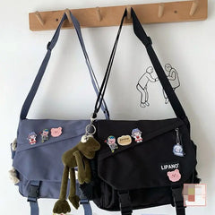 Waterproof Nylon Shoulder Bag Big Capacity Crossbody Messenger Bag