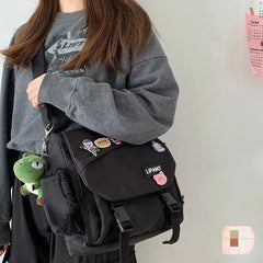 Waterproof Nylon Shoulder Bag Big Capacity Crossbody Messenger Bag