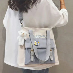 Waterproof Nylon Large Capacity Girl Shoulder Hand Bucket Bag
