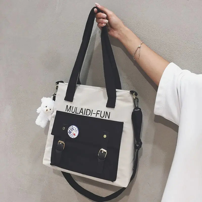Waterproof Nylon Large Capacity Girl Shoulder Hand Bucket Bag