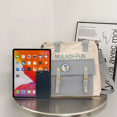 Waterproof Nylon Large Capacity Girl Shoulder Hand Bucket Bag